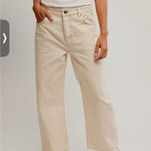 Free People We the Free Deep Trance Beige Boyfriend Jeans Sz 24 SOLD OUT